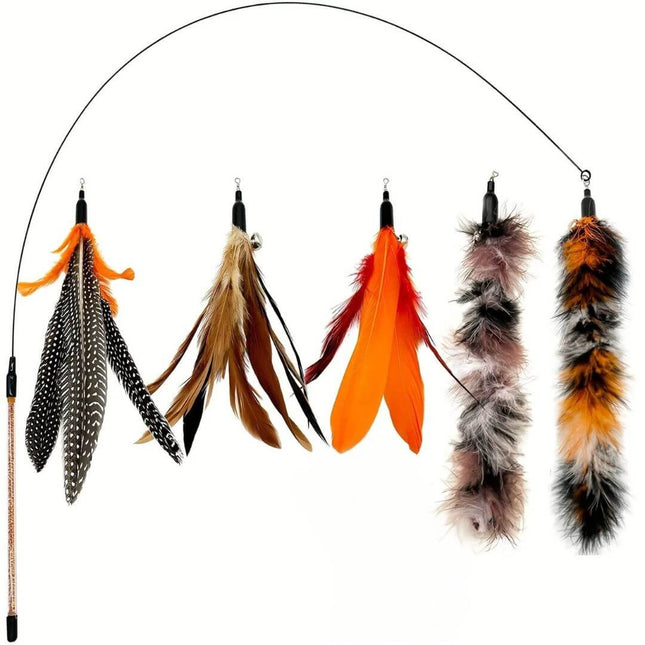 Brinquedo Gato Varinha de Penas 01